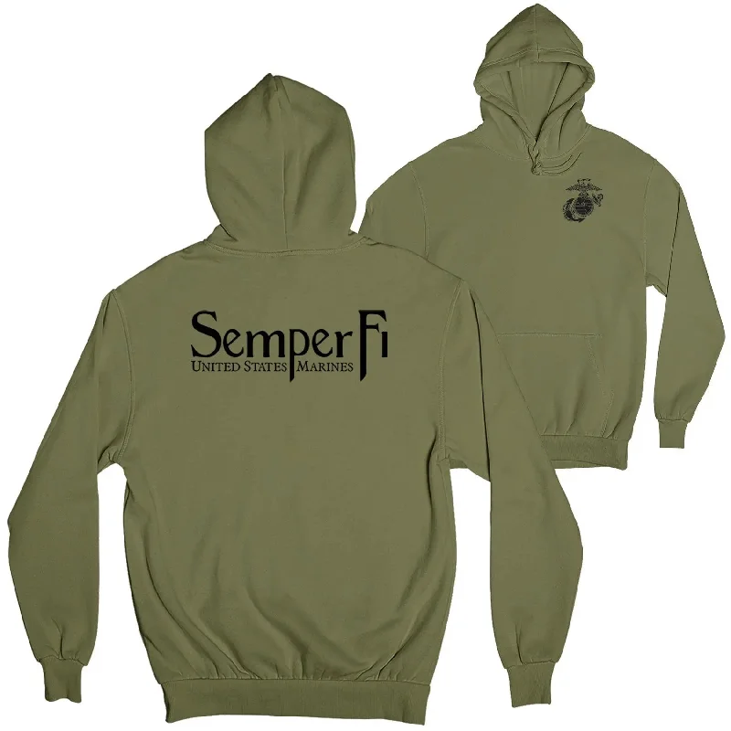 Relaxed Fashion Semper Fi 2-Sided Hoodie