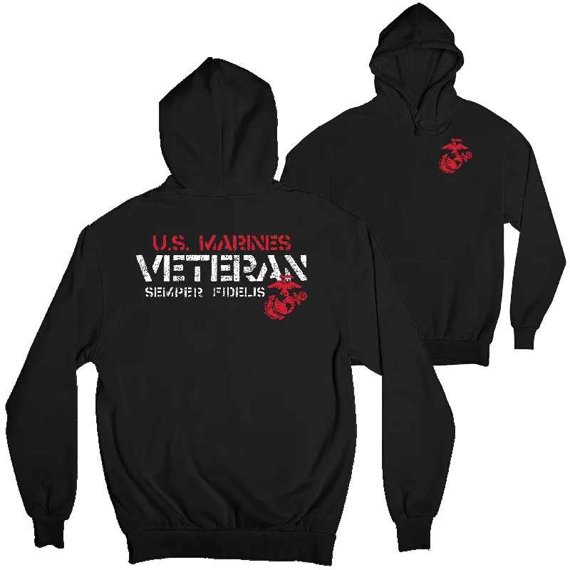 Simple Elegance U.S. Marines Veteran 2-Sided Hoodie