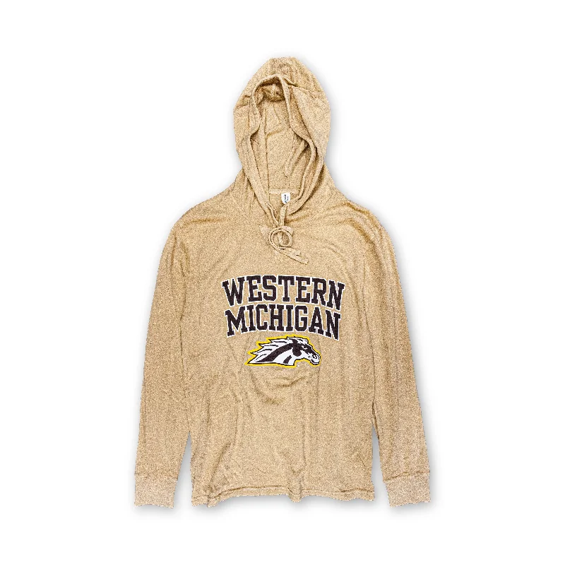 Warm Comfort Western Michigan Bronco Hooded Long Sleeve Tee