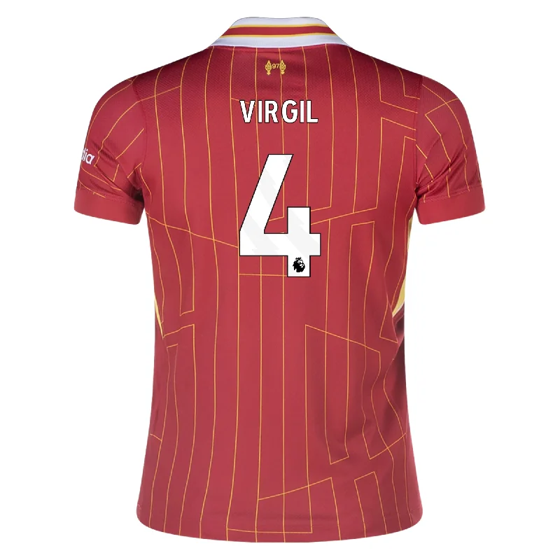 All-Day Wear Nike Youth Liverpool Virgil Van Dijk Home Jersey 24/25 (Gym Red/Chrome Yellow)