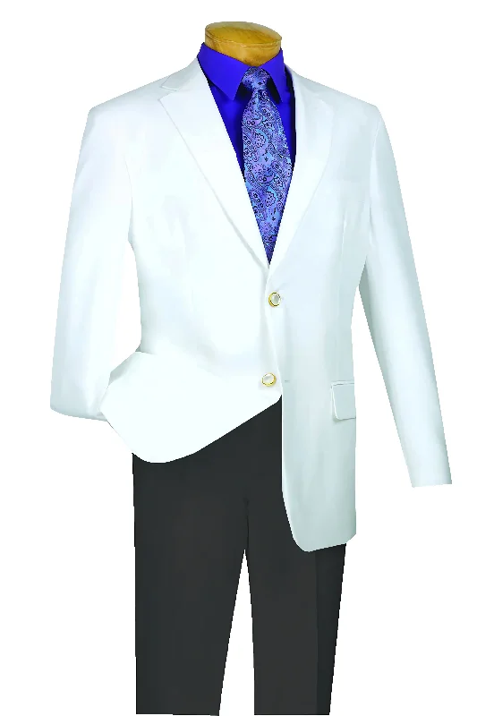 Lounge Chic Men's White Regular Fit Everyday Blazer