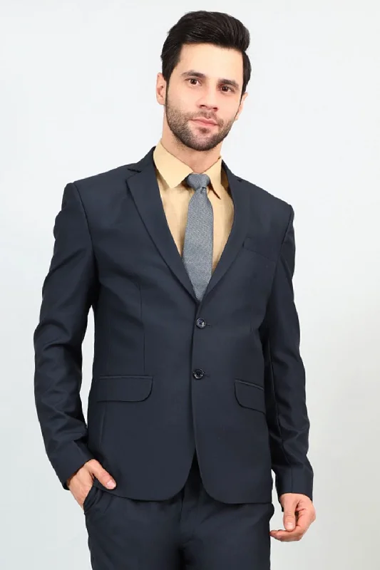Easy Wear Chic Polyester Cotton Blue 1 Blazer