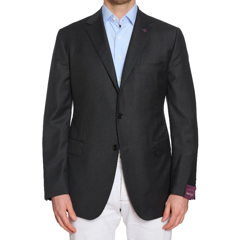 Relaxed Wear SARTORIA PARTENOPEA Handmade for VANNUCCI Gray Wool Super 130's Jacket EU 56 NEW US 46