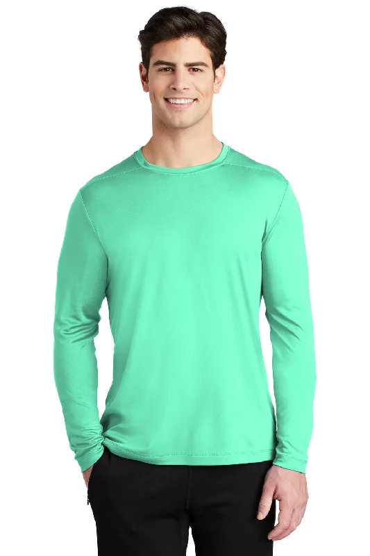 New Products Sport-Tek Mens Moisture Wicking Long Sleeve Crewneck T-Shirt - Bright Seafoam Green New Products Sport-Tek Mens Moisture Wicking Long Sleeve Crewneck T-Shirt - Bright Seafoam Green