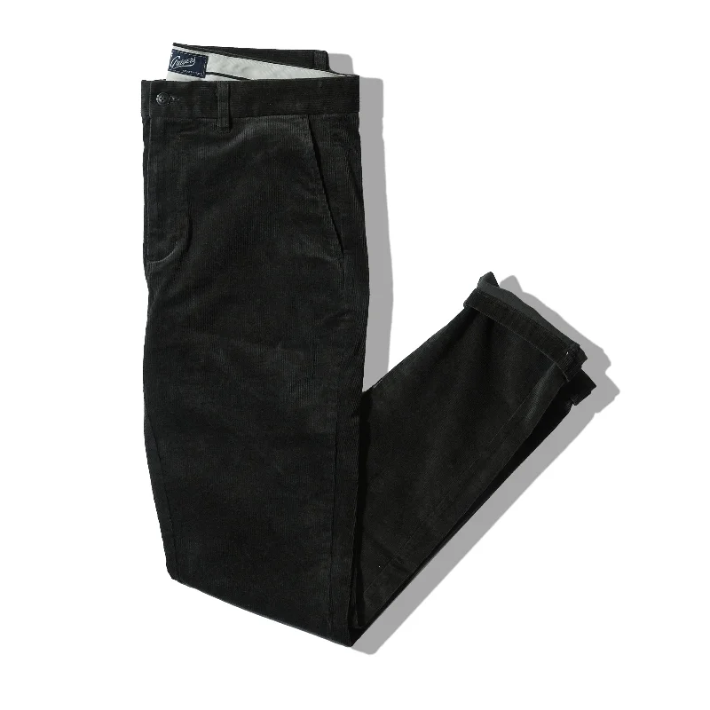High-end Design Corduroy Stretch Slim Fit Pants - Dark Olive