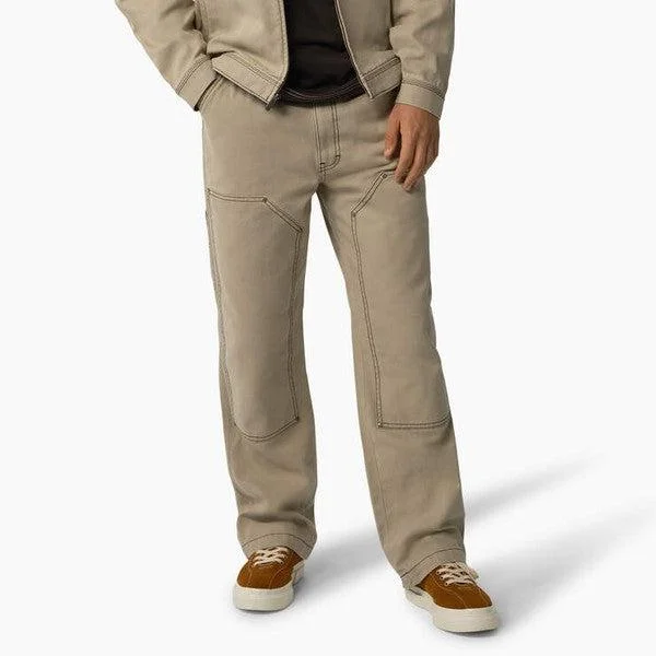 Elegant And Simple Dickies Skateboarding Double Knee Canvas Utility  Pants Stonewashed Desert Sand - Black
