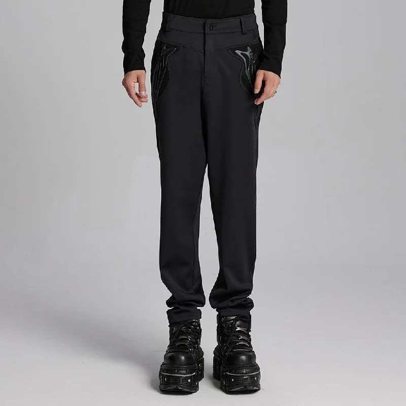 Sports Fashion Men's Cyberpunk Patch Studs Pants
