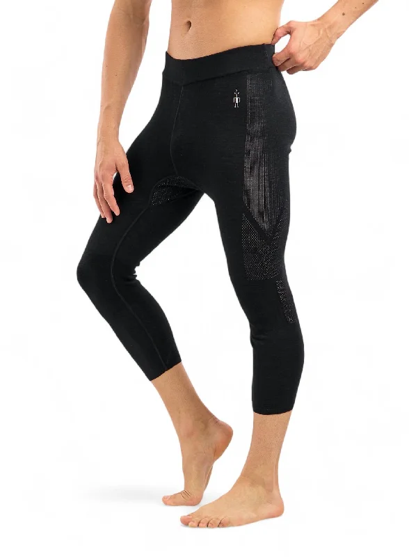 Casual Style Men's Intraknit Merino 200 Bottom Leggings In Black